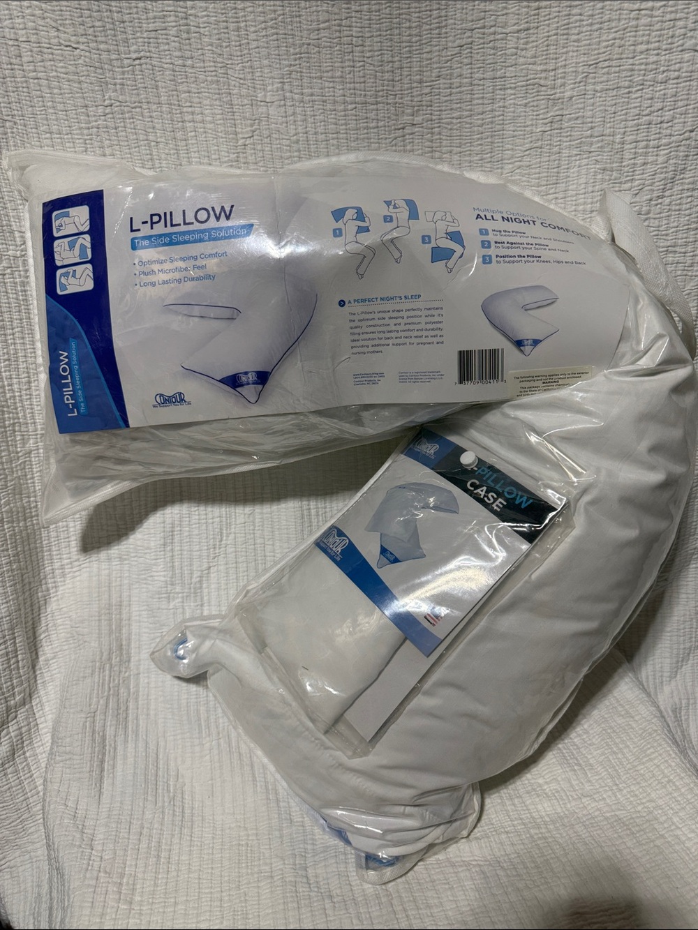 Willow L-Pillow Side Support Pillow - White